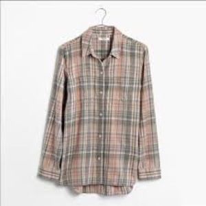 Madewell ex-boyfriend flannel shirt in xs
